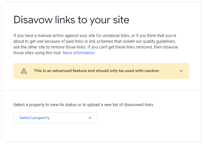 Google Disavow Tool