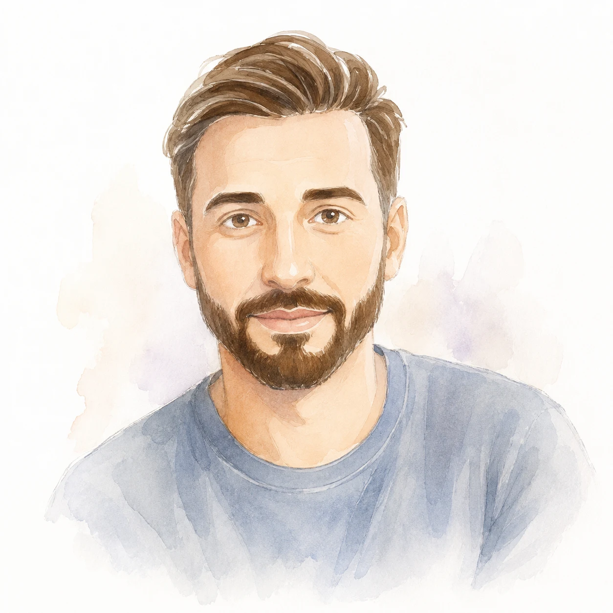 Illustrated portrait of Mark Bambury